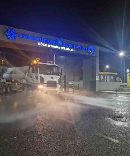 Aydın Büyükşehir’den bayram öncesi otobüs terminallerinde temizlik çalışması