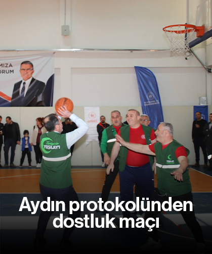 Aydın protokolünden dostluk maçı