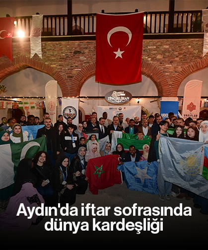 Aydın'da iftar sofrasında dünya kardeşliği