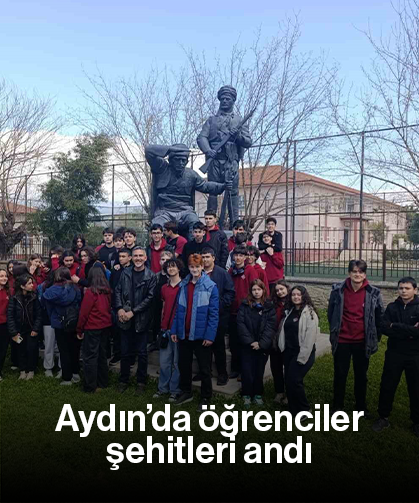 Aydın’da öğrenciler şehitleri andı