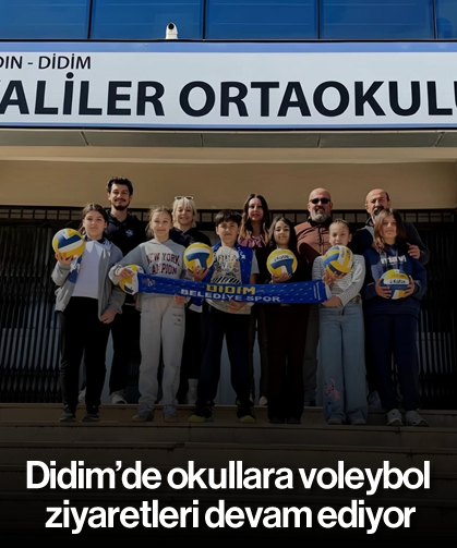 Didim’de okullara voleybol ziyaretleri devam ediyor