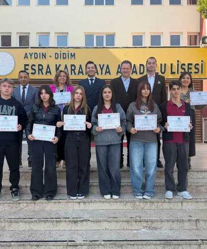 Didimli öğrencilerin uluslararası projesine tam destek
