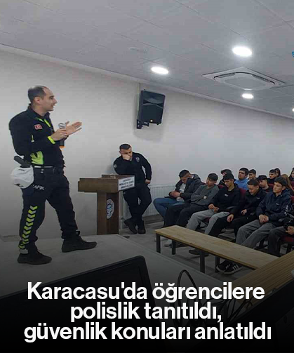 Karacasu'da öğrencilere polislik tanıtıldı, güvenlik konuları anlatıldı