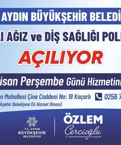 Koçarlı Ağız ve Diş Sağlığı Polikliniği hizmete açılıyor