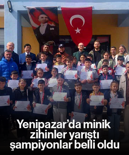 Yenipazar’da minik zihinler yarıştı, şampiyonlar belli oldu