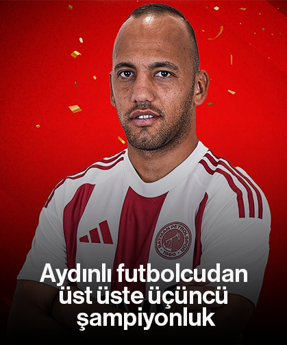 Aydınlı futbolcudan üst üste üçüncü şampiyonluk