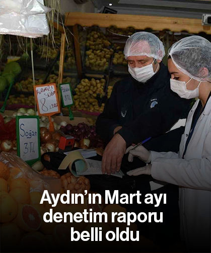 Aydın’ın Mart ayı denetim raporu belli oldu