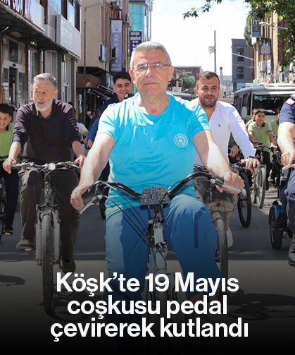 Köşk’te 19 Mayıs coşkusu pedal çevirerek kutlandı
