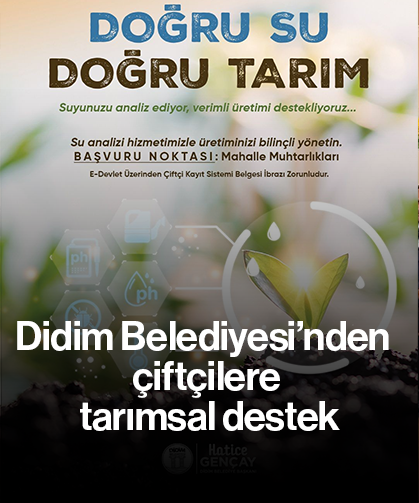 Didim Belediyesi’nden çiftçilere tarımsal destek