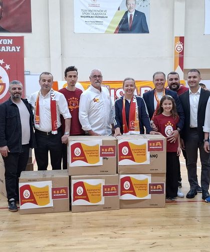 Sarı-kırmızı yürekler Kuşadalı öğrenciler için tek yürek oldu