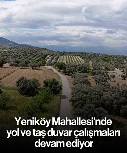 Yeniköy Mahallesi’nde yol ve taş duvar çalışmaları devam ediyor