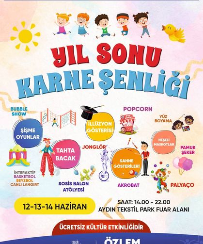 Aydın’da yıl sonu karne şenliği başlıyor