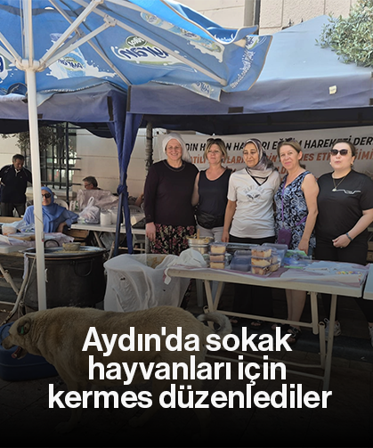 Aydın'da sokak hayvanları için kermes düzenlediler