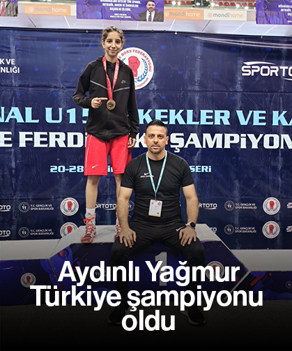 Aydınlı Yağmur, Türkiye şampiyonu oldu