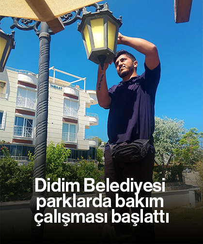 Didim Belediyesi parklarda bakım çalışması başlattı