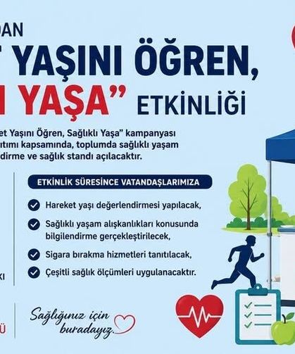Didim’de “Hareket Yaşını Öğren, Sağlıklı Yaşa” etkinliği düzenlenecek