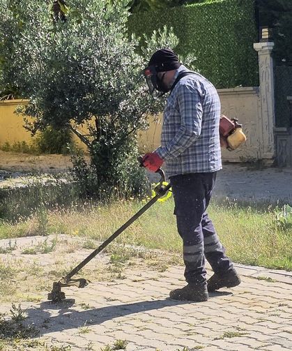 Efeler’de yeşil alanlarda yaz temizliği