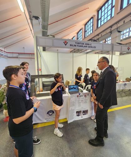 Hacı Lütfiye Atay Ortaokulu, TÜBİTAK Fuarı’na damga vurdu