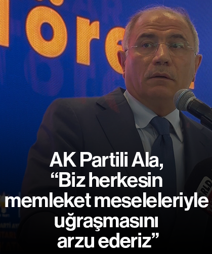 AK Partili Ala, “Biz herkesin memleket meseleleriyle uğraşmasını arzu ederiz”