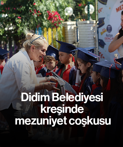 Didim Belediyesi kreşinde mezuniyet coşkusu