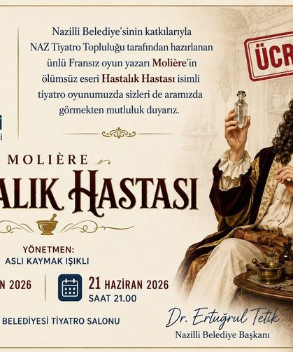 Nazilli Belediyesi’nden ücretsiz tiyatro etkinliği