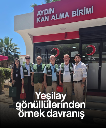 Yeşilay gönüllülerinden örnek davranış