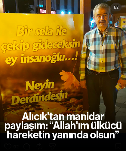 Alıcık’tan manidar paylaşım: “Allah'ım ülkücü hareketin yanında olsun”