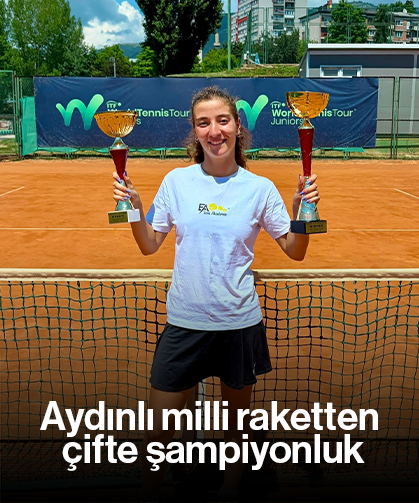 Aydınlı milli raketten çifte şampiyonluk