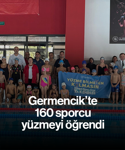 Germencik’te 160 sporcu yüzmeyi öğrendi