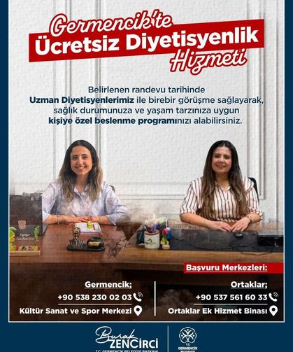 Germencik Belediyesi vatandaşlara ücretsiz diyet hizmeti sunuyor