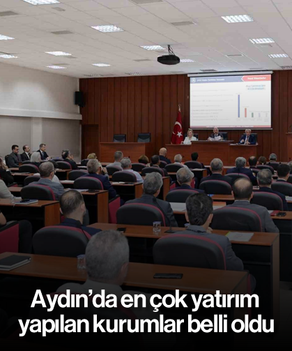 Aydın’da en çok yatırım yapılan kurumlar belli oldu