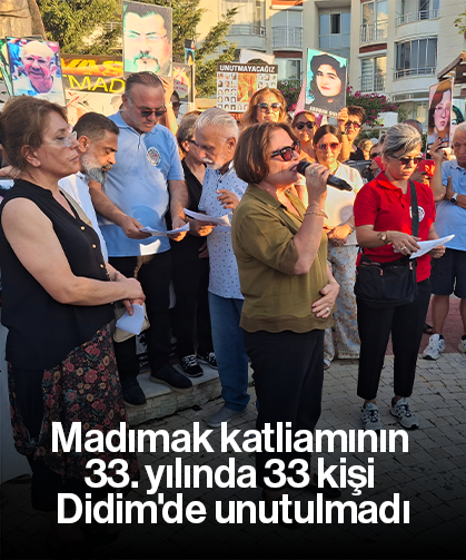 Madımak katliamının 33. yılında 33 kişi Didim'de unutulmadı