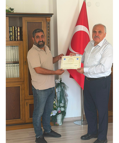 Didim’de Gönüllü Hizmetçilere teşekkür belgesi