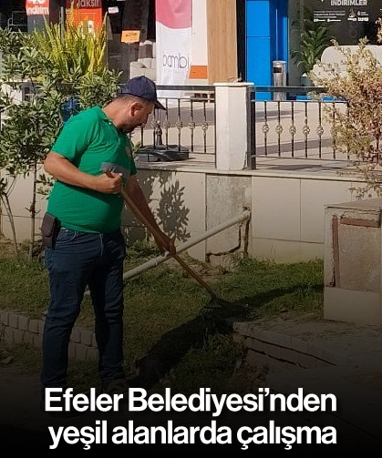Efeler Belediyesi’nden yeşil alanlarda çalışma