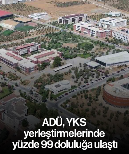 ADÜ, YKS yerleştirmelerinde yüzde 99 doluluğa ulaştı