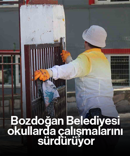 Bozdoğan Belediyesi okullarda çalışmalarını sürdürüyor