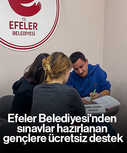 Efeler Belediyesi'nden sınavlar hazırlanan gençlere ücretsiz destek