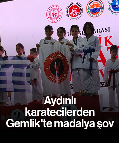 Aydınlı karatecilerden Gemlik'te madalya şov