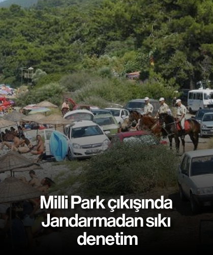 Milli Park çıkışında Jandarmadan sıkı denetim