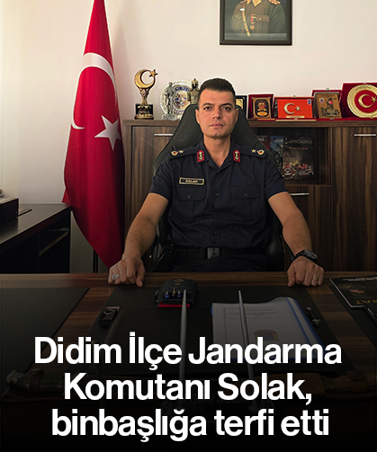 Didim İlçe Jandarma Komutanı Solak, binbaşlığa terfi etti