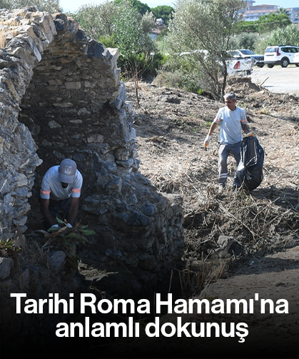 Tarihi Roma Hamamı'na anlamlı dokunuş