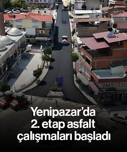 Yenipazar’da 2. etap asfalt çalışmaları başladı