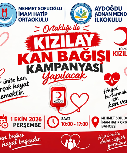 Nazilli’de kan bağışı kampanyası düzenlenecek “Bir ünite kan, birçok hayat”