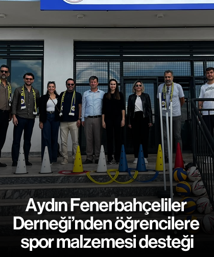 Aydın Fenerbahçeliler Derneği'nden öğrencilere spor malzemesi desteği