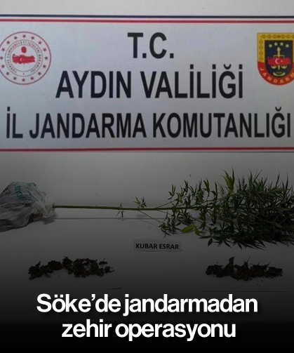 Söke’de jandarmadan zehir operasyonu