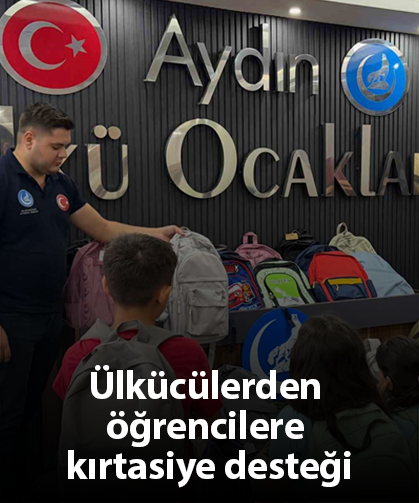Ülkücülerden öğrencilere kırtasiye desteği