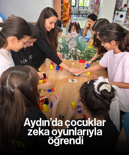 Aydın’da çocuklar zeka oyunlarıyla öğrendi