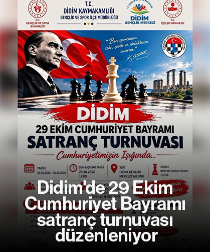 Didim'de 29 Ekim Cumhuriyet Bayramı satranç turnuvası düzenleniyor