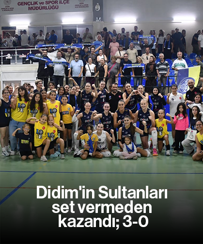 Didim'in Sultanları set vermeden kazandı; 3-0