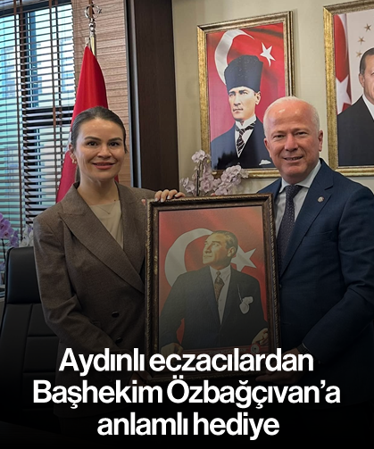 Aydınlı eczacılardan Başhekim Özbağçıvan’a anlamlı hediye
